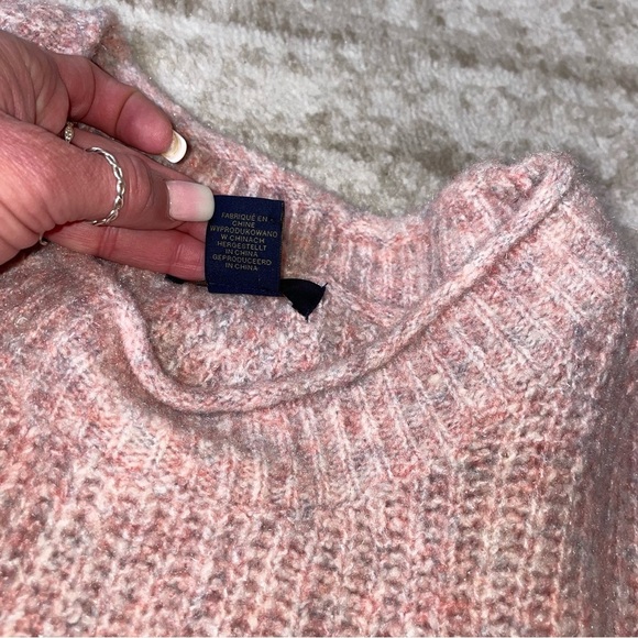 Rachel Roy pale pink speckled knitted crew neck long sleeve sweater soft SZ M - Picture 6 of 11